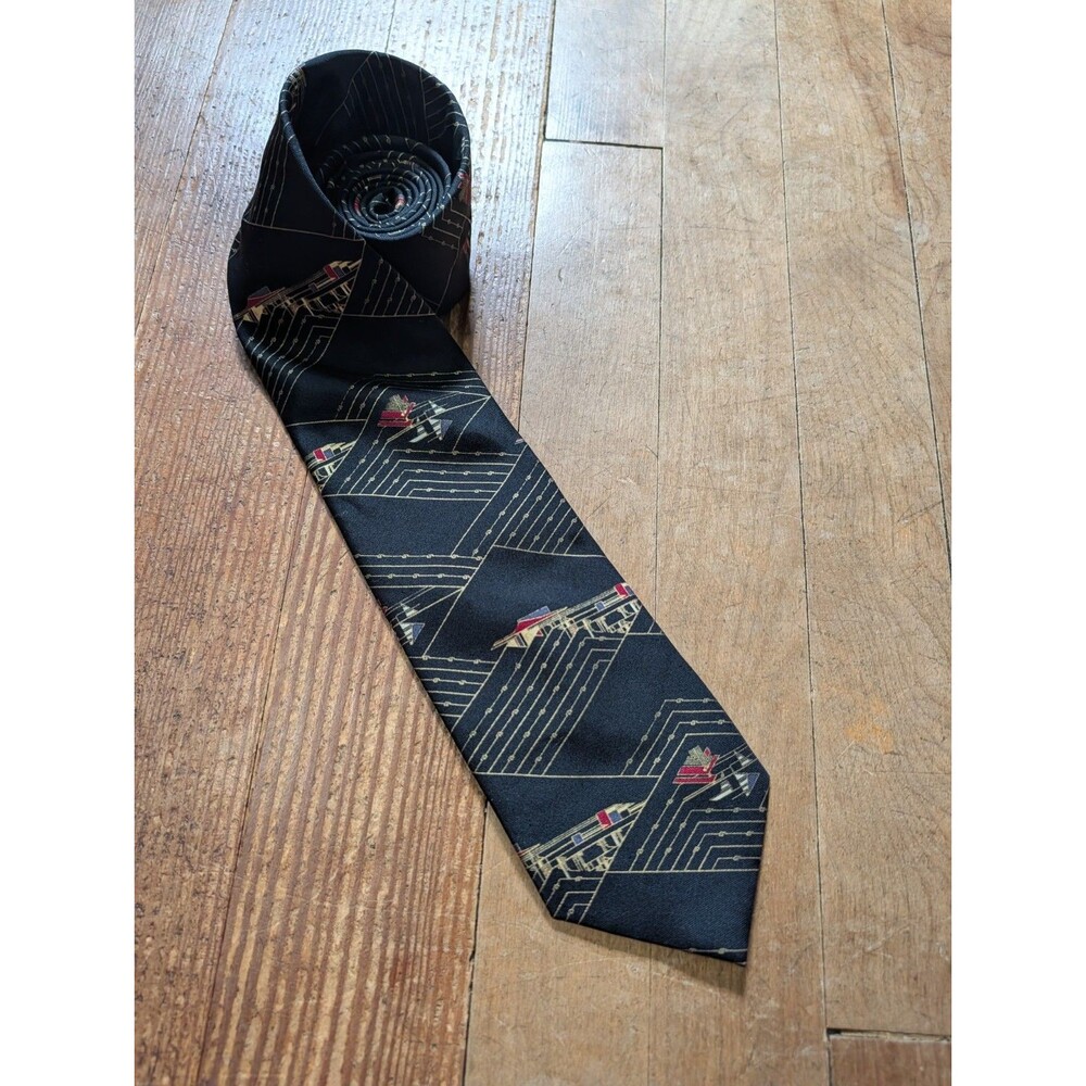 Frank Lloyd Wright Men’s Tie Geometric Art Collection Architect Hand Made Silk